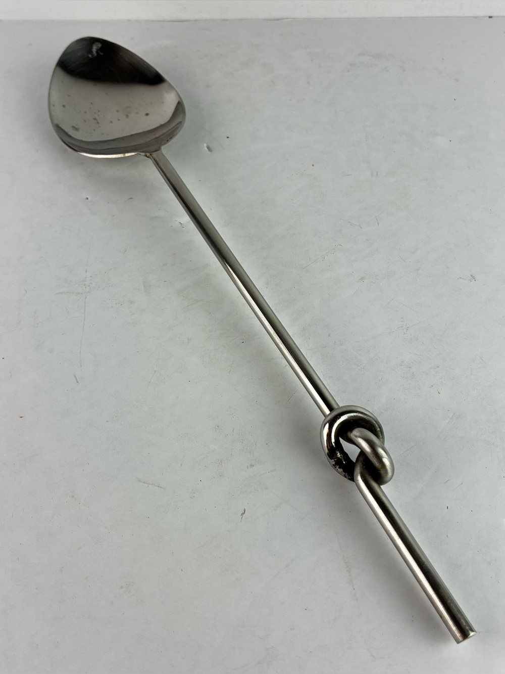 Abbott Collection Stainless Knot Handle Serving Spoon